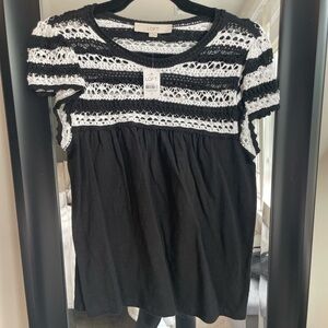 Loft blouse with crochet detail - NWT